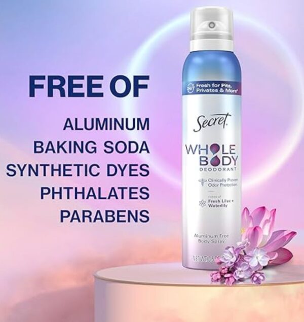Secret Whole Body Deodorant Spray – ৭২ ঘন্টা তাজা ও নিরাপদ - Image 2